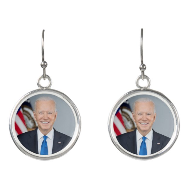American President Joe Biden White House Photo  Earrings (Front)