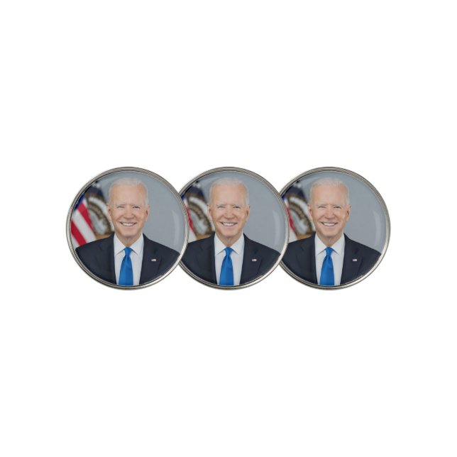 American President Joe Biden White House Photo  Golf Ball Marker (3 Up)