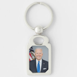 American President Joe Biden White House Photo Keychain