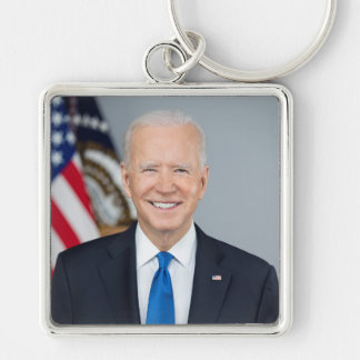 American President Joe Biden White House Photo Keychain