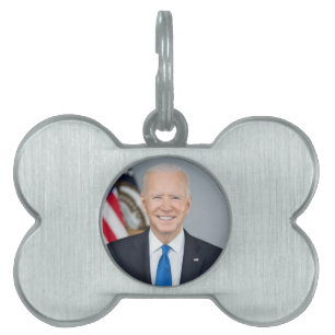 American President Joe Biden White House Photo  Pet ID Tag