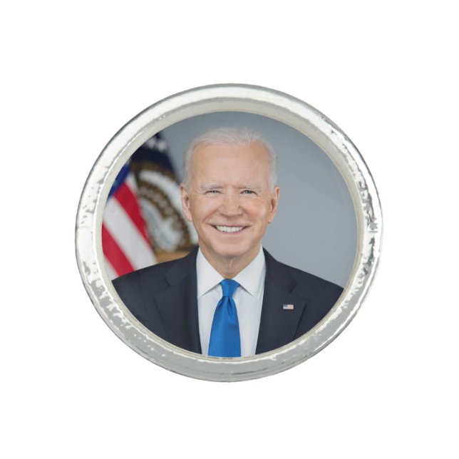 American President Joe Biden White House Photo  Ring (Front)