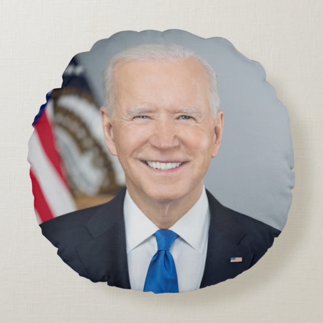 American President Joe Biden White House Photo  Round Pillow (Front)