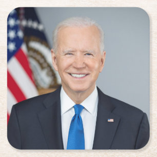 American President Joe Biden White House Photo  Square Paper Coaster