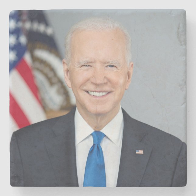 American President Joe Biden White House Photo  Stone Coaster (Front)