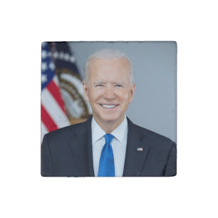 American President Joe Biden White House Photo  Stone Magnet
