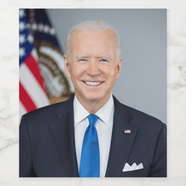 American President Joe Biden White House Photo  Wine Label (Single Label)