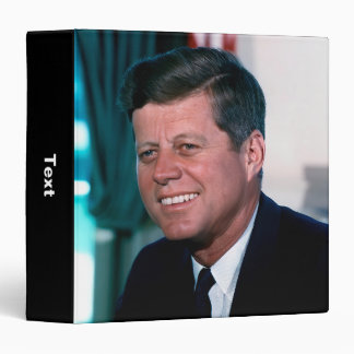 American President John F. Kennedy in Oval Office 3 Ring Binder