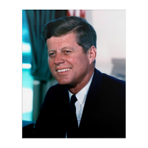 American President John F. Kennedy in Oval Office Acrylic Print