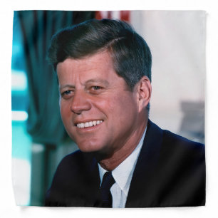 American President John F. Kennedy in Oval Office Bandana