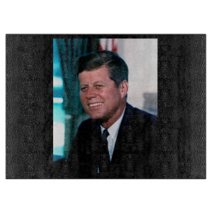 American President John F. Kennedy in Oval Office Cutting Board