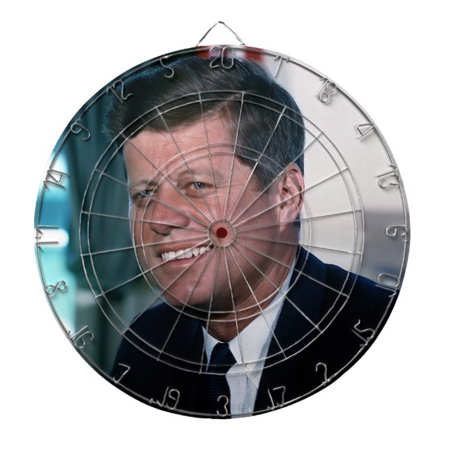 American President John F. Kennedy in Oval Office Dart Board (Front)