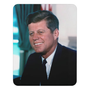 American President John F. Kennedy in Oval Office Door Sign