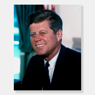 American President John F. Kennedy in Oval Office Foam Board