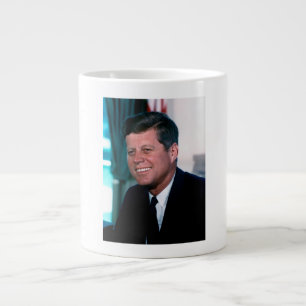 American President John F. Kennedy in Oval Office Giant Coffee Mug
