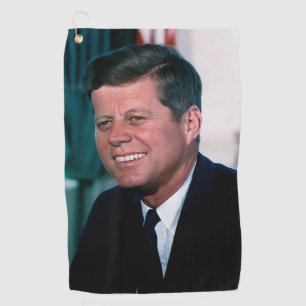American President John F. Kennedy in Oval Office Golf Towel