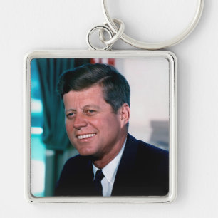American President John F. Kennedy in Oval Office Keychain