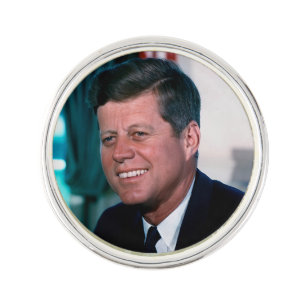 American President John F. Kennedy in Oval Office Lapel Pin