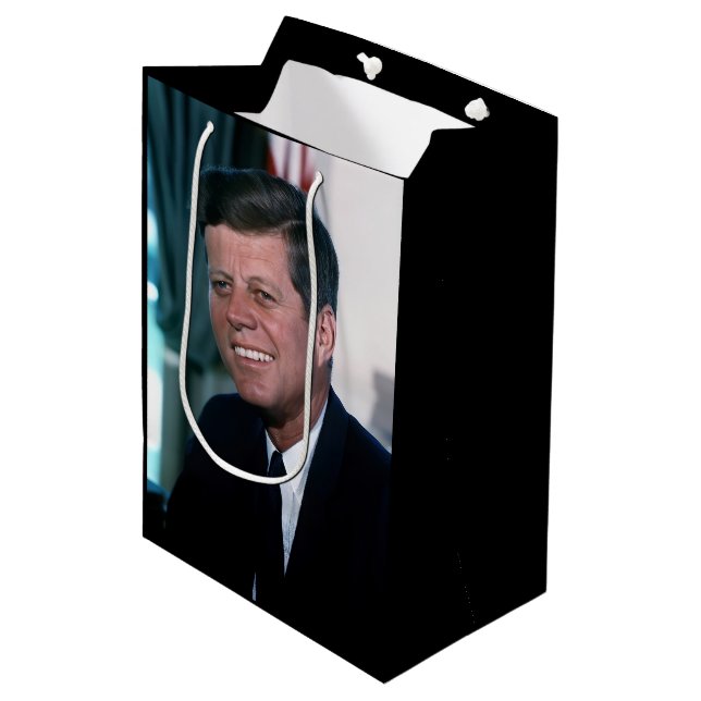 American President John F. Kennedy in Oval Office Medium Gift Bag (Front Angled)