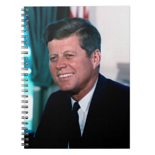 American President John F. Kennedy in Oval Office Notebook