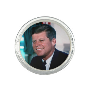 American President John F. Kennedy in Oval Office Ring