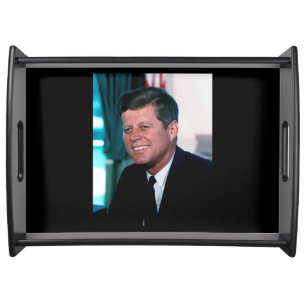 American President John F. Kennedy in Oval Office Serving Tray
