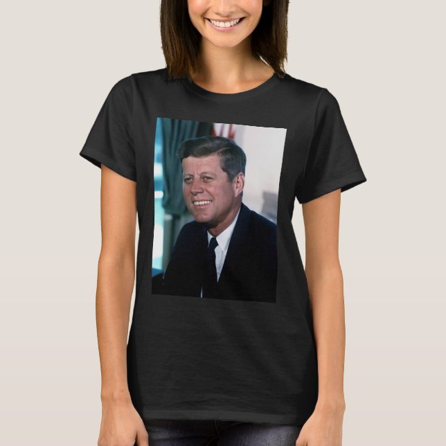 American President John F. Kennedy in Oval Office T-Shirt (Front)