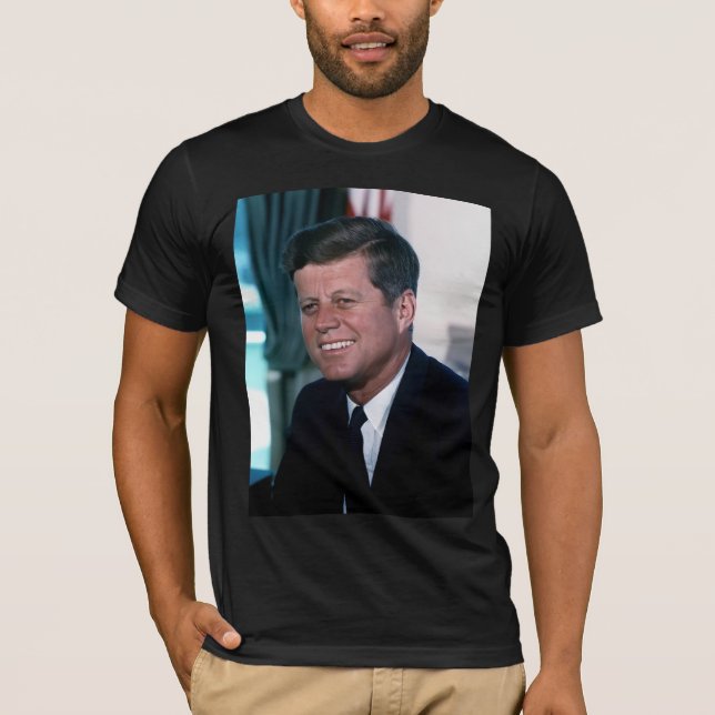 American President John F. Kennedy in Oval Office T-Shirt (Front)