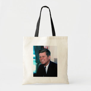 American President John F. Kennedy in Oval Office Tote Bag