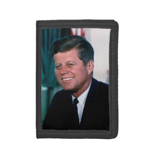 American President John F. Kennedy in Oval Office Tri-fold Wallet