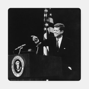 American President John Kennedy at News Conference Coaster Set