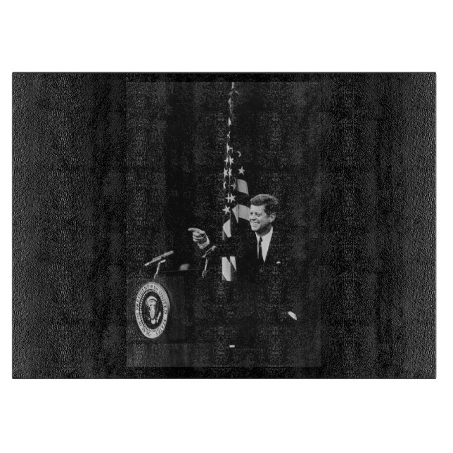 American President John Kennedy at News Conference Cutting Board (Front)