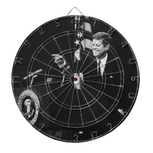 American President John Kennedy at News Conference Dart Board