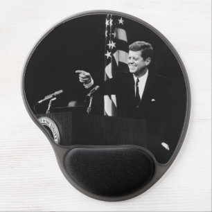 American President John Kennedy at News Conference Gel Mouse Pad