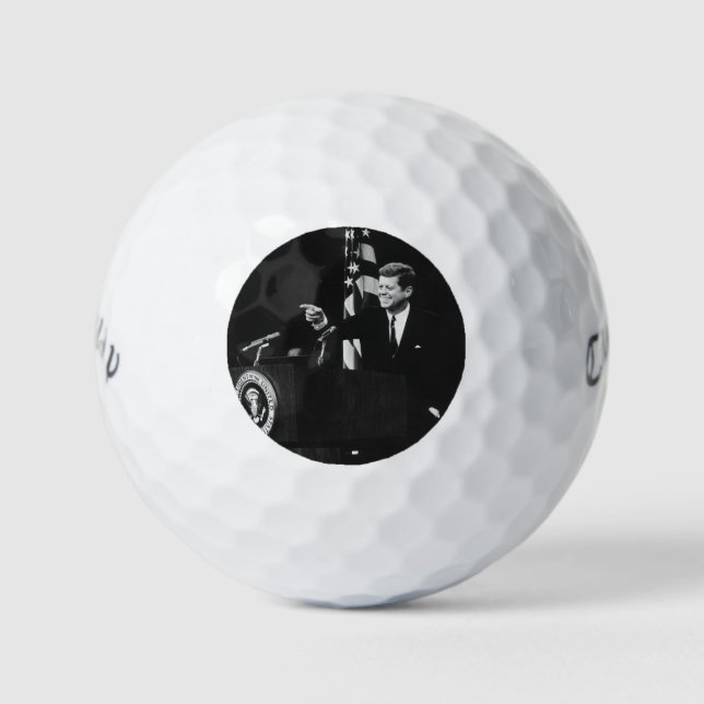 American President John Kennedy at News Conference Golf Balls (Front)
