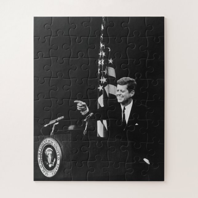 American President John Kennedy at News Conference Jigsaw Puzzle (Vertical)