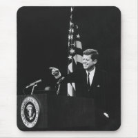 American President John Kennedy at News Conference