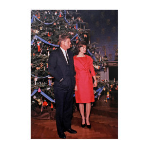 American President John Kennedy Christmas Card Acrylic Print