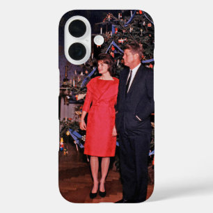 American President John Kennedy Christmas Card iPhone 16 Case