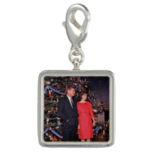 American President John Kennedy Christmas Card Charm