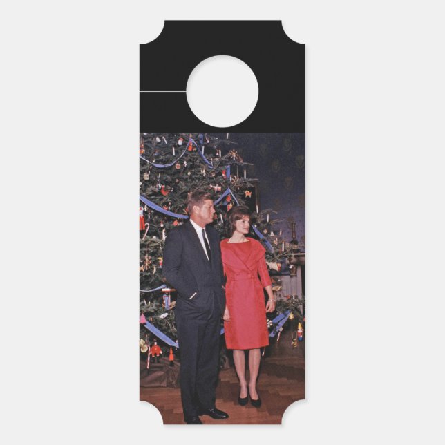 American President John Kennedy Christmas Card Door Hanger (Front)