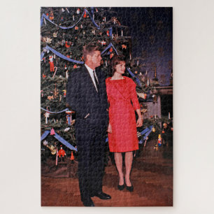 American President John Kennedy Christmas Card Jigsaw Puzzle