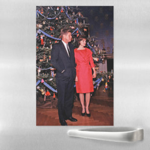 American President John Kennedy Christmas Card Magnetic Dry Erase Sheet