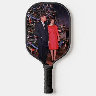 American President John Kennedy Christmas Card Pickleball Paddle