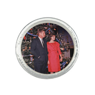 American President John Kennedy Christmas Card Ring