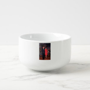 American President John Kennedy Christmas Card Soup Mug