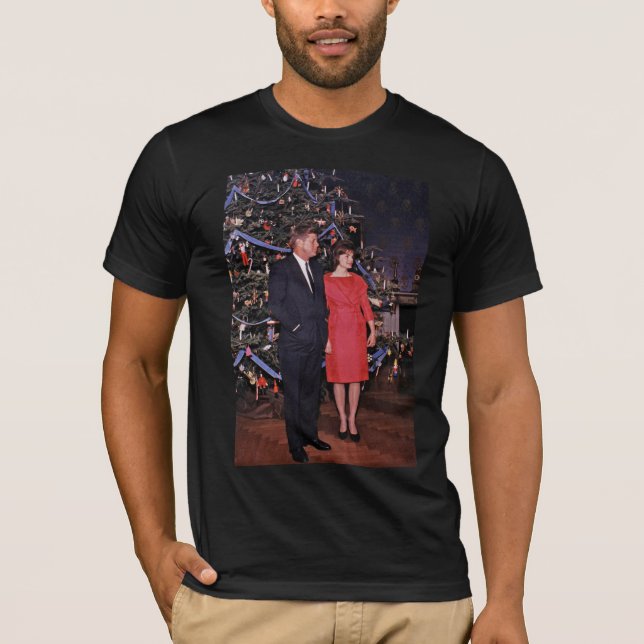 American President John Kennedy Christmas Card T-Shirt (Front)