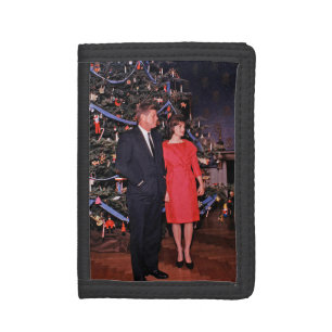 American President John Kennedy Christmas Card Tri-fold Wallet