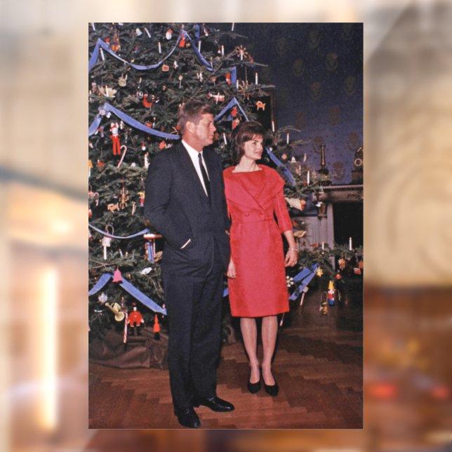 American President John Kennedy Christmas Card Window Cling (Sheet 2)