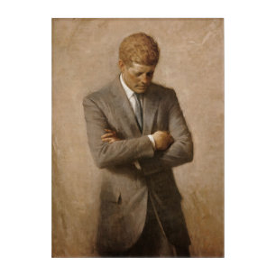 American President John Kennedy Painted Portrait  Acrylic Print